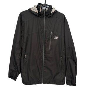 New Balance Light Hooded Rain Jacket - Men's L - Black